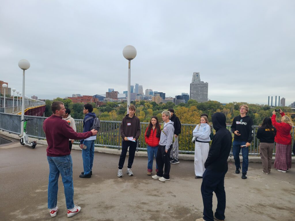 Students on a U of M college tour.