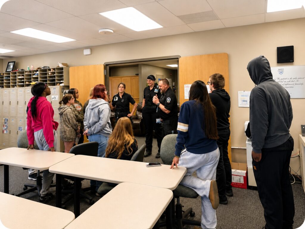 Students hearing directly from EMR professionals.
